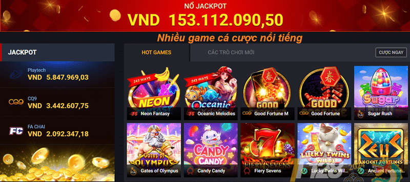 Nhiều game cá cược nổi tiếng