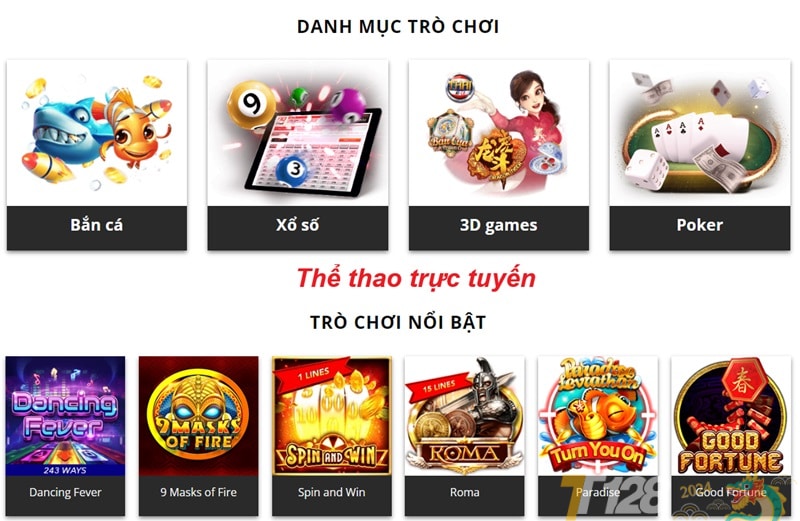 Thể thao trực tuyến - Trò chơi TT128